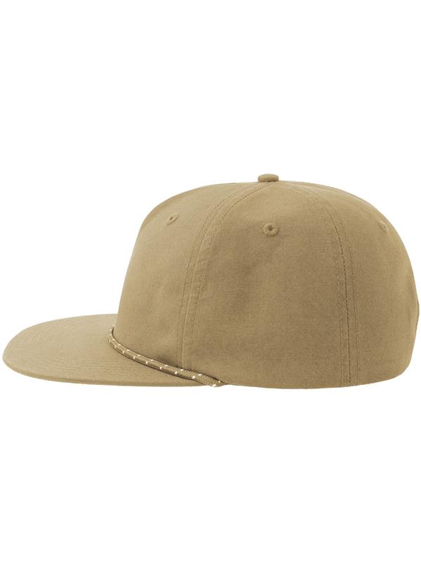 Atlantis Chao 5 Panel Unstructured Low Profile Flat Visor With Rope Organic Cap Adult