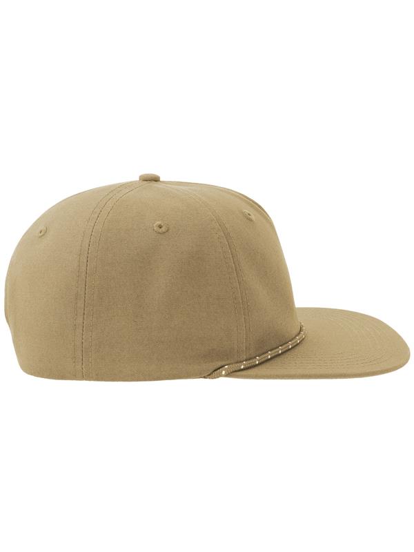 Atlantis Chao 5 Panel Unstructured Low Profile Flat Visor With Rope Organic Cap Adult