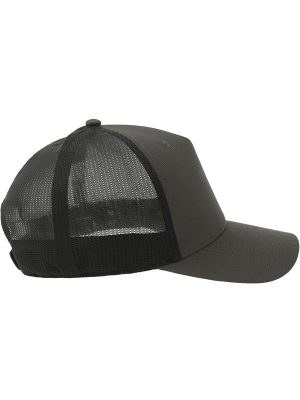 Atlantis Dempo 5 Panel Unstructured Mid Profile Mid Visor Textured Stretch Recycled Trucker Cap Adult - Image 14