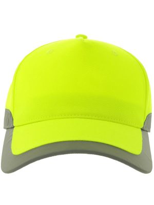 Atlantis Helpy S 5 Panel Structured High Profile Curved Visor Reflective Recycled Cap Adult - Image 9