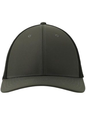 Atlantis Nila 6 Panel Structured Low Profile Mid Visor Stretch Fully Closed Recycled Trucker Cap Adult - Image 9