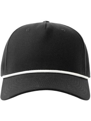 Atlantis Paka 5 Panel Structured High Profile Mid Visor With Rope Recycled Cap Adult - Image 6