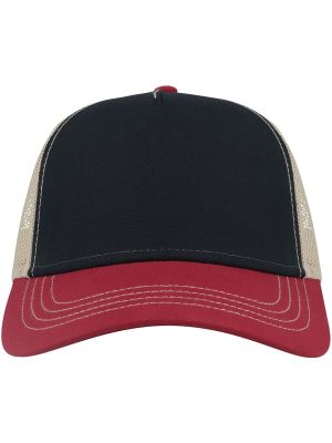 Atlantis Rapper Canvas S Recycled 5 Panel Trucker Adult - Image 21