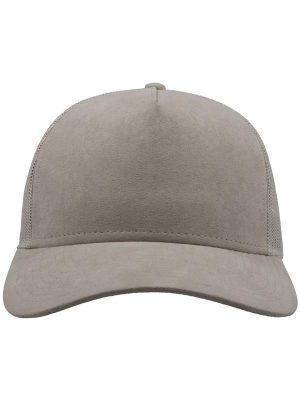 Atlantis Rapper Suede 5 Panel Trucker Cap Adult - Image 7