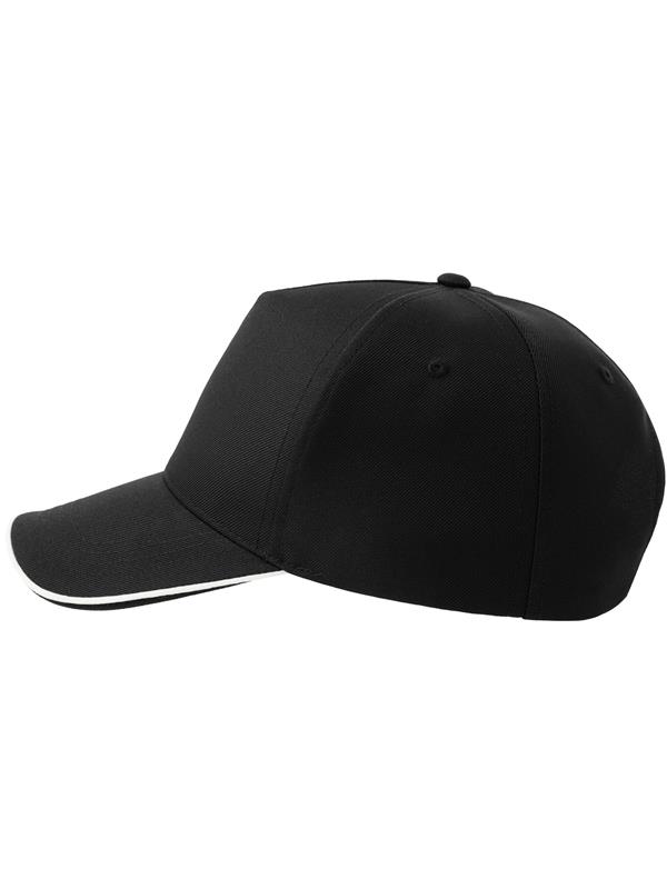 Atlantis Recy Five Piping 5 Panel Structured Mid Profile Curved Visor Recycled Cap Adult