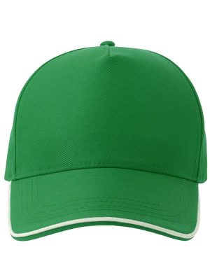 Atlantis Recy Five Piping 5 Panel Structured Mid Profile Curved Visor Recycled Cap Adult - Image 13