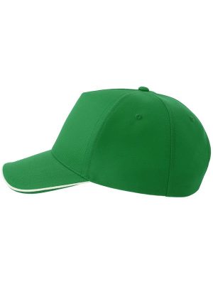 Atlantis Recy Five Piping 5 Panel Structured Mid Profile Curved Visor Recycled Cap Adult - Image 15