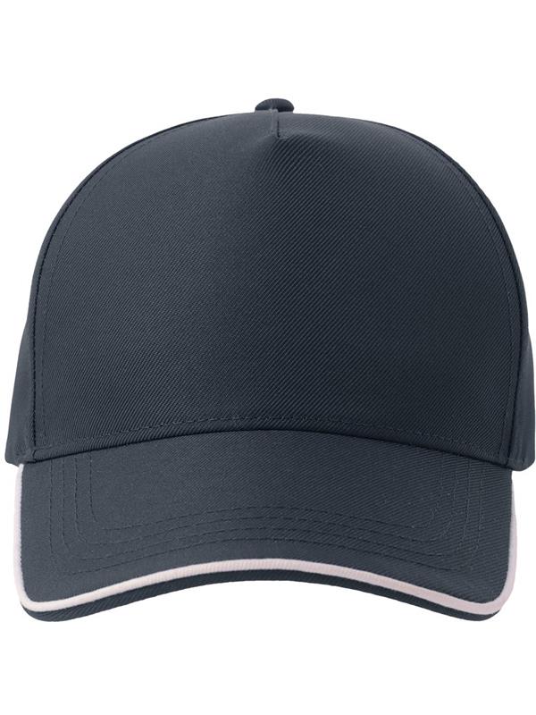 Atlantis Recy Five Piping 5 Panel Structured Mid Profile Curved Visor Recycled Cap Adult