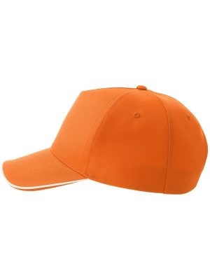 Atlantis Recy Five Piping 5 Panel Structured Mid Profile Curved Visor Recycled Cap Adult - Image 38