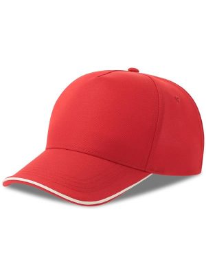 Atlantis Recy Five Piping 5 Panel Structured Mid Profile Curved Visor Recycled Cap Adult - Image 45