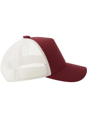 Atlantis Record S 5 Panel Structured High Profile Mid Visor Recycled Trucker Cap Adult - Image 11