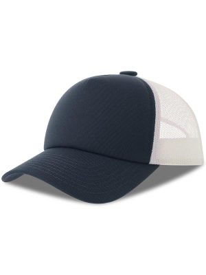 Atlantis Record S 5 Panel Structured High Profile Mid Visor Recycled Trucker Cap Adult - Image 18
