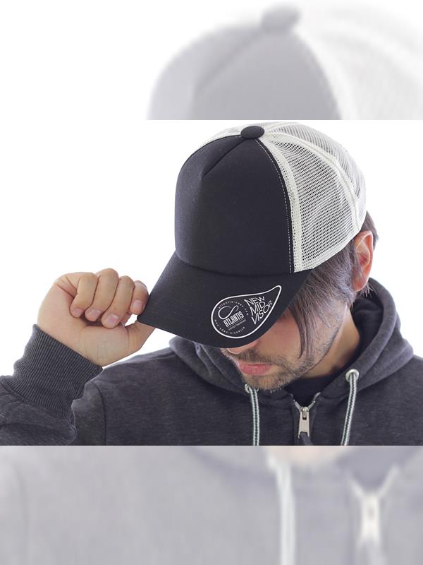 Atlantis Record Mid Visor 5 Panel Trucker Cap Adult
