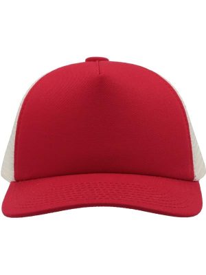 Atlantis Record Mid Visor 5 Panel Trucker Cap Adult - Image 14