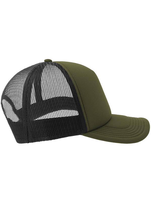 Atlantis Rapper S 5 Panel Structured Foam Mid Profile Curved Visor Recycled Trucker Cap Adult