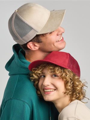 Atlantis Rapper Suede S 5 Panel Sustainable Trucker Cap Adult - Image 6