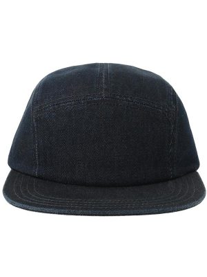 Atlantis Ruby 5 Panel Unstructured Low Profile Flat Visor Denim Recycled Camper Cap Adult - Image 5