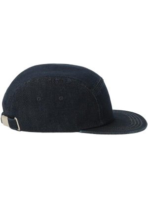 Atlantis Ruby 5 Panel Unstructured Low Profile Flat Visor Denim Recycled Camper Cap Adult - Image 8