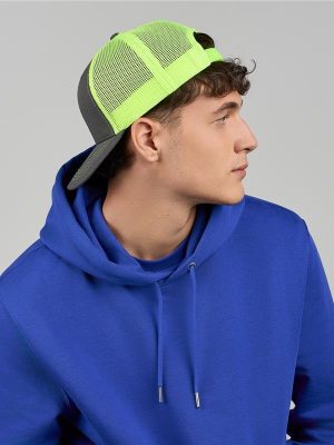 Atlantis Sonic S 6 Panel Structured Mid Profile Mid Visor Contrast Organic Trucker Cap Adult - Image 1