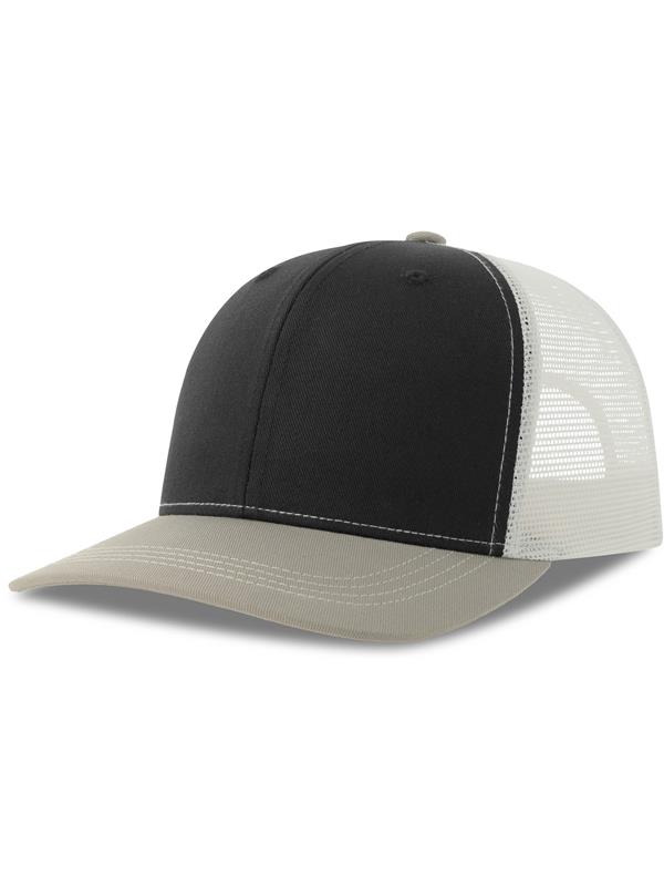 Atlantis Sonic S 6 Panel Structured Mid Profile Mid Visor Contrast Organic Trucker Cap Adult