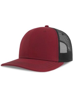 Atlantis Sonic S 6 Panel Structured Mid Profile Mid Visor Contrast Organic Trucker Cap Adult - Image 7