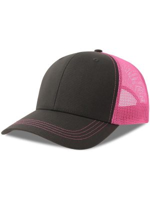 Atlantis Sonic S 6 Panel Structured Mid Profile Mid Visor Contrast Organic Trucker Cap Adult - Image 12