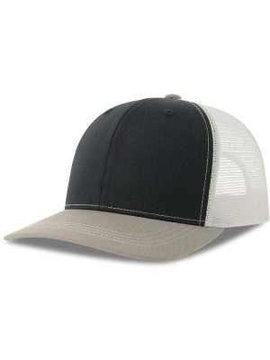 Atlantis Sonic S 6 Panel Structured Mid Profile Mid Visor Contrast Organic Trucker Cap Adult - Image 20