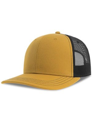 Atlantis Sonic S 6 Panel Structured Mid Profile Mid Visor Contrast Organic Trucker Cap Adult - Image 41