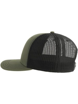 Atlantis Sonic S 6 Panel Structured Mid Profile Mid Visor Contrast Organic Trucker Cap Adult - Image 54