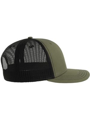 Atlantis Sonic S 6 Panel Structured Mid Profile Mid Visor Contrast Organic Trucker Cap Adult - Image 55