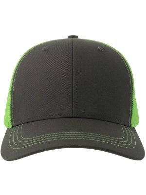 Atlantis Sonic S 6 Panel Structured Mid Profile Mid Visor Contrast Organic Trucker Cap Adult - Image 68
