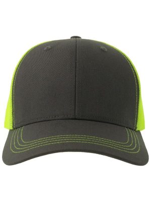 Atlantis Sonic S 6 Panel Structured Mid Profile Mid Visor Contrast Organic Trucker Cap Adult - Image 77