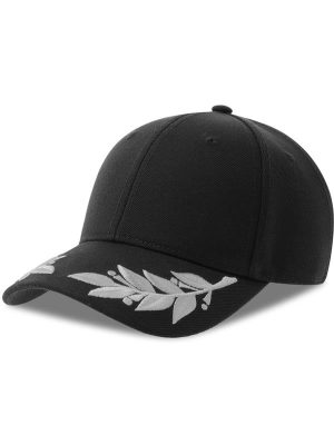 Atlantis Winner S 6 Panel Structured Mid Profile Curved Visor Laurel Embroidered Recycled Cap Adult - Image 2
