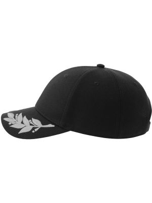 Atlantis Winner S 6 Panel Structured Mid Profile Curved Visor Laurel Embroidered Recycled Cap Adult - Image 4