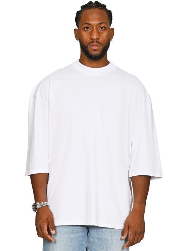 Casual Classics Premium Combed 220 Oversize Fit Extended Neck Half Sleeve Tee Tall Adult