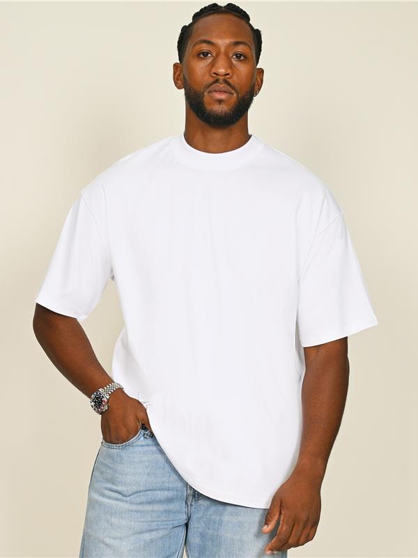 Casual Classics Premium Combed Interlock 240 Oversize Fit Extended Neck Tee Tall Adult