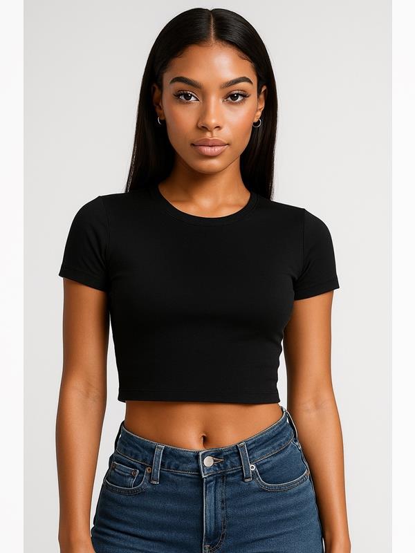 Casual Classics Premium Combed 220 Cropped Baby Tee Ladies