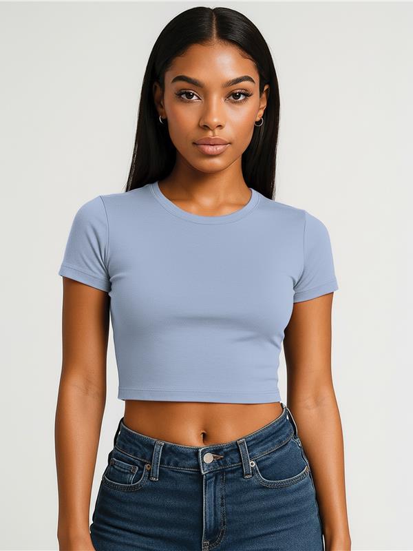Casual Classics Premium Combed 220 Cropped Baby Tee Ladies