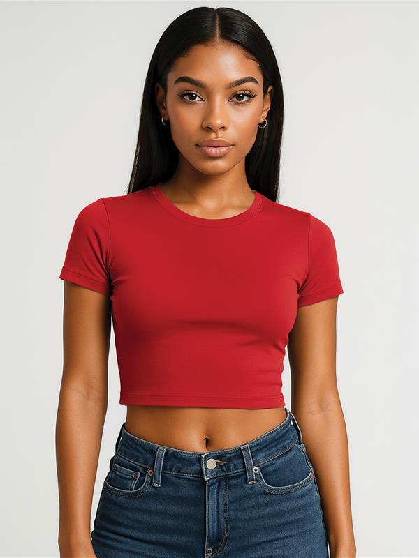 Casual Classics Premium Combed 220 Cropped Baby Tee Ladies