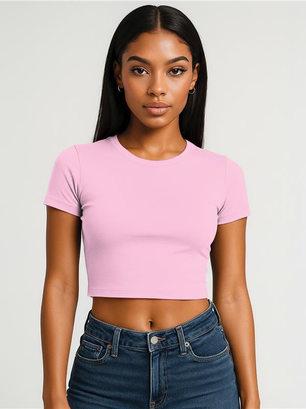 Casual Classics Premium Combed 220 Cropped Baby Tee Ladies