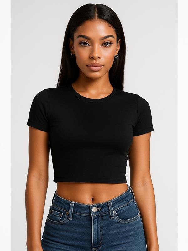 Casual Classics Premium Combed 220 Cropped Baby Tee Ladies