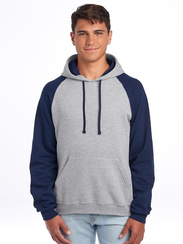 Jerzees Nublend Open End 275 Regular Fit Colour Block Raglan Hood Adult