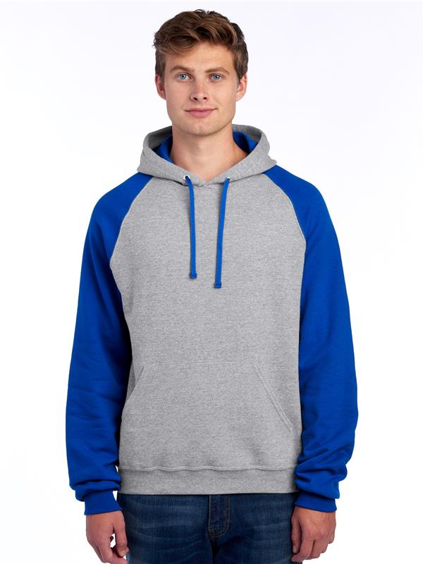Jerzees Nublend Open End 275 Regular Fit Colour Block Raglan Hood Adult