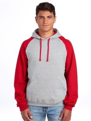 Jerzees Nublend Open End 275 Regular Fit Colour Block Raglan Hood Adult - Image 38