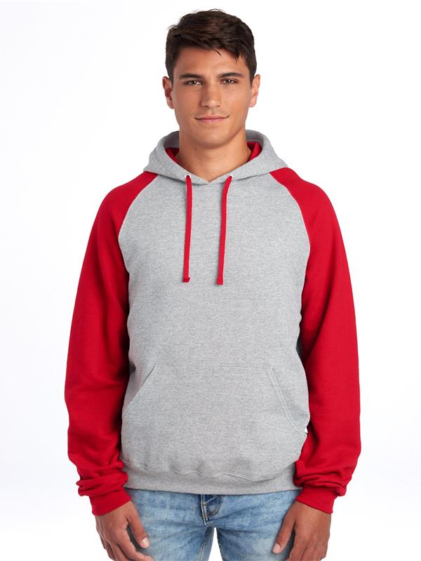 Jerzees Nublend Open End 275 Regular Fit Colour Block Raglan Hood Adult