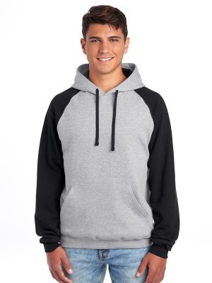 Jerzees Nublend Open End 275 Regular Fit Colour Block Raglan Hood Adult - Image 1