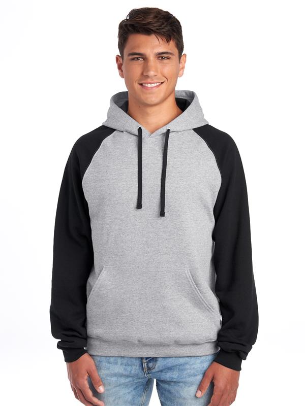 Jerzees Nublend Open End 275 Regular Fit Colour Block Raglan Hood Adult