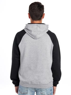 Jerzees Nublend Open End 275 Regular Fit Colour Block Raglan Hood Adult - Image 2