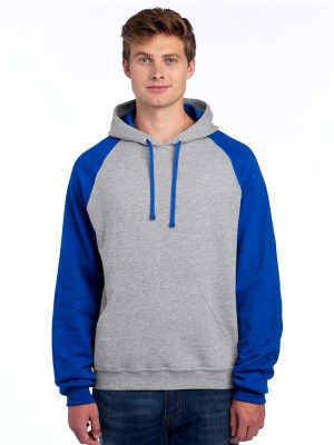 Jerzees Nublend Open End 275 Regular Fit Colour Block Raglan Hood Adult - Image 6
