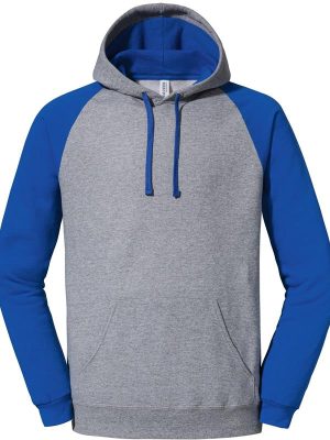Jerzees Nublend Open End 275 Regular Fit Colour Block Raglan Hood Adult - Image 14